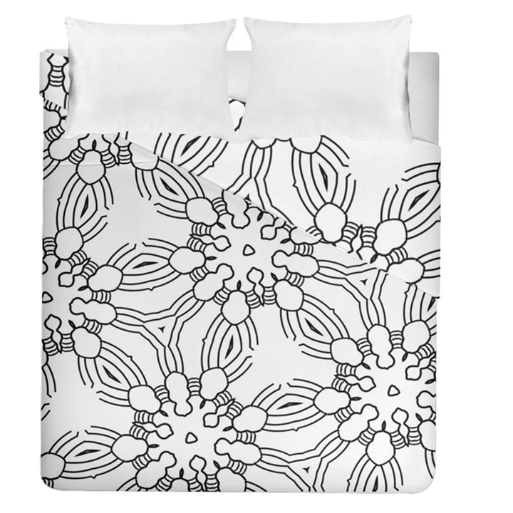 Pattern Design Pretty Cool Art Duvet Cover Double Side (Queen Size)