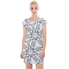 Pattern Design Pretty Cool Art Cap Sleeve Bodycon Dress by Wegoenart