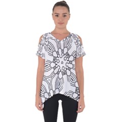 Pattern Design Pretty Cool Art Cut Out Side Drop Tee by Wegoenart