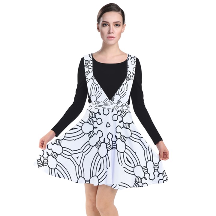 Pattern Design Pretty Cool Art Plunge Pinafore Dress