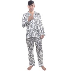 Pattern Design Pretty Cool Art Men s Satin Pajamas Long Pants Set