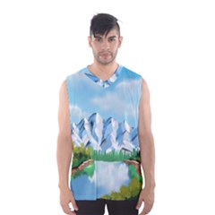 Digital Design Landscape Mountains Men s Sportswear by Wegoenart