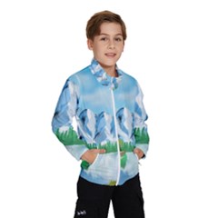 Digital Design Landscape Mountains Kids  Windbreaker