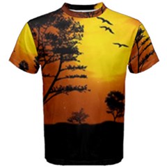 Digital Art Landscape Trees Artwork Men s Cotton Tee by Wegoenart