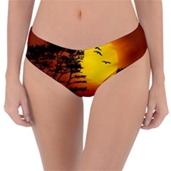 Digital Art Landscape Trees Artwork Reversible Classic Bikini Bottoms by Wegoenart