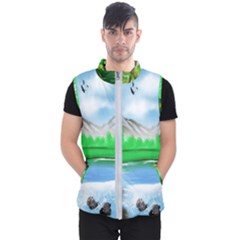 Digital Art Artwork Drawing Men s Puffer Vest by Wegoenart