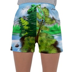 Digital Art Artwork Drawing Sleepwear Shorts by Wegoenart