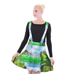 Digital Art Artwork Drawing Suspender Skater Skirt