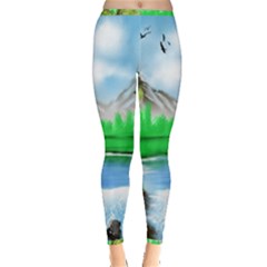 Digital Art Artwork Drawing Inside Out Leggings by Wegoenart