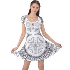 Pattern Design Pretty Cool Art Cap Sleeve Dress by Wegoenart