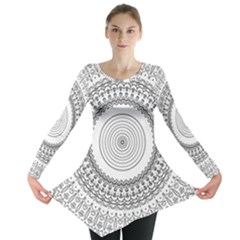 Pattern Design Pretty Cool Art Long Sleeve Tunic  by Wegoenart