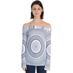 Pattern Design Pretty Cool Art Off Shoulder Long Sleeve Top