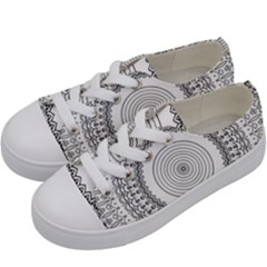 Pattern Design Pretty Cool Art Kids  Low Top Canvas Sneakers by Wegoenart