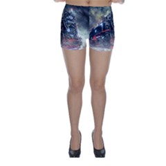 Steam Locomotive Br 99 Historically Skinny Shorts by Wegoenart