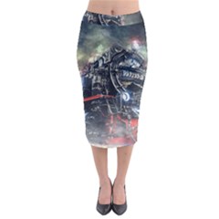 Steam Locomotive Br 99 Historically Midi Pencil Skirt by Wegoenart