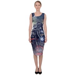 Steam Locomotive Br 99 Historically Sleeveless Pencil Dress