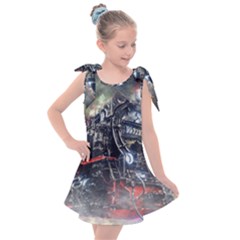 Steam Locomotive Br 99 Historically Kids  Tie Up Tunic Dress by Wegoenart