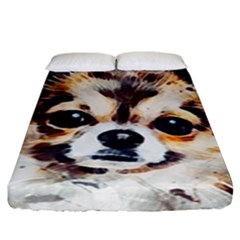 Chihuahua Dog Cute Pets Small Fitted Sheet (king Size) by Wegoenart