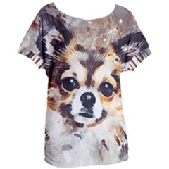 Chihuahua Dog Cute Pets Small Women s Oversized Tee by Wegoenart