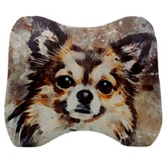 Chihuahua Dog Cute Pets Small Velour Head Support Cushion by Wegoenart