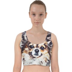 Chihuahua Dog Cute Pets Small Velvet Racer Back Crop Top by Wegoenart