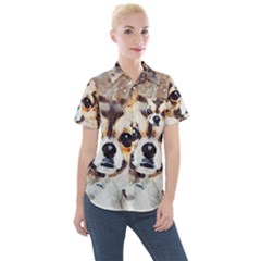 Chihuahua Dog Cute Pets Small Women s Short Sleeve Pocket Shirt