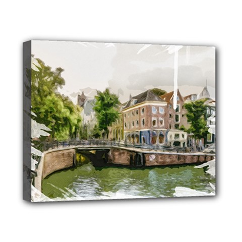 Amsterdam Holland Canal River Canvas 10  X 8  (stretched) by Wegoenart