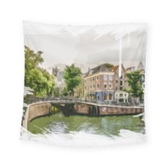 Amsterdam Holland Canal River Square Tapestry (small) by Wegoenart