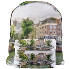 Amsterdam Holland Canal River Giant Full Print Backpack by Wegoenart