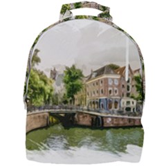 Amsterdam Holland Canal River Mini Full Print Backpack by Wegoenart