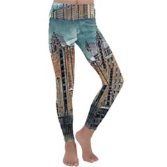 Architecture City Building Travel Kids  Lightweight Velour Classic Yoga Leggings by Wegoenart