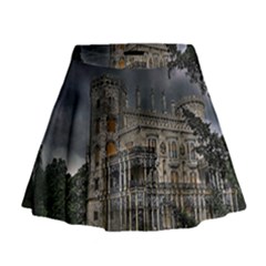 Castle Mansion Architecture House Mini Flare Skirt by Wegoenart