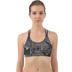 Castle Mansion Architecture House Back Web Sports Bra by Wegoenart