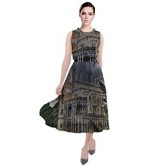 Castle Mansion Architecture House Round Neck Boho Dress