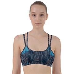 Cityscape Buildings Skyscraper Line Them Up Sports Bra by Wegoenart