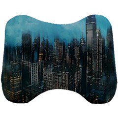 Cityscape Buildings Skyscraper Head Support Cushion