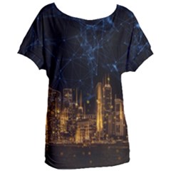 Architecture Buildings City Women s Oversized Tee by Wegoenart