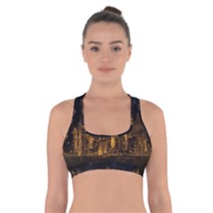 Architecture Buildings City Cross Back Sports Bra by Wegoenart