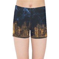 Architecture Buildings City Kids  Sports Shorts by Wegoenart