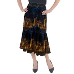 Architecture Buildings City Midi Mermaid Skirt by Wegoenart