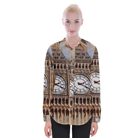 Big Ben London Wes Ben Big Womens Long Sleeve Shirt by Wegoenart