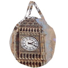 Big Ben London Wes Ben Big Giant Round Zipper Tote by Wegoenart