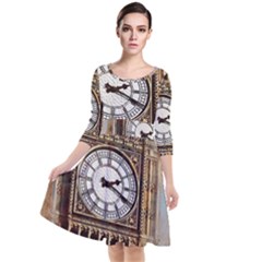 Big Ben London Wes Ben Big Quarter Sleeve Waist Band Dress by Wegoenart