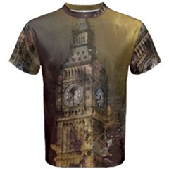 London Big Ben Building Men s Cotton Tee by Wegoenart