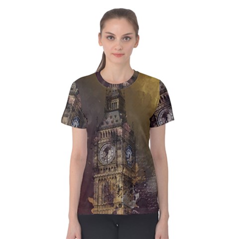 London Big Ben Building Women s Cotton Tee by Wegoenart