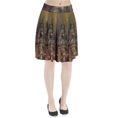 London Big Ben Building Pleated Skirt by Wegoenart