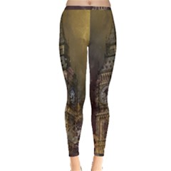 London Big Ben Building Inside Out Leggings by Wegoenart