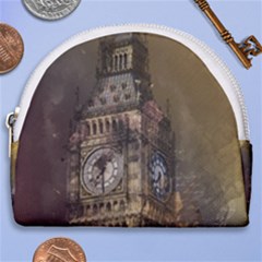 London Big Ben Building Horseshoe Style Canvas Pouch by Wegoenart