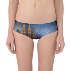 City Lights Skyline Buildings Classic Bikini Bottoms by Wegoenart