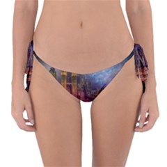 City Lights Skyline Buildings Reversible Bikini Bottom by Wegoenart